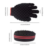 Hair Sponge Set: Curl Sponge Glove, Afro Hair Sponge Barber Brush, Metal Hair Pick Comb and Hair Twist Curl Comb for Hair Styling 