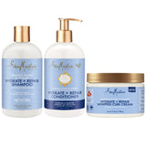 Shea Moisture Shampoo and Conditioner Set, Manuka Honey & Yogurt (13 Oz Ea) + Whipped Curl Cream (11.5 Oz) 3Pc Bundle, Hydrate and Repair Shampoo and Conditioner, Shea Moisture Curly Hair Products