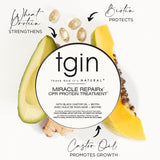 Tgin Miracle Repairx Curl Protein Reconstructor - for Damaged Hair - Repair - Protect - Restore -12 Oz