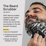 - Beard Scrubber - Silicone Facial Hair Exfoliator & Brush - Deep Cleans, Unclogs Pores, Promotes Hair Growth, & Removes Beardruff - Soft-Touch Shower & Bathroom Accessory - Charcoal