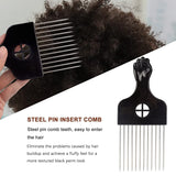 Hair Sponge Set: Curl Sponge Glove, Afro Hair Sponge Barber Brush, Metal Hair Pick Comb and Hair Twist Curl Comb for Hair Styling 