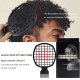 Hair Sponge Set: Curl Sponge Glove, Afro Hair Sponge Barber Brush, Metal Hair Pick Comb and Hair Twist Curl Comb for Hair Styling 