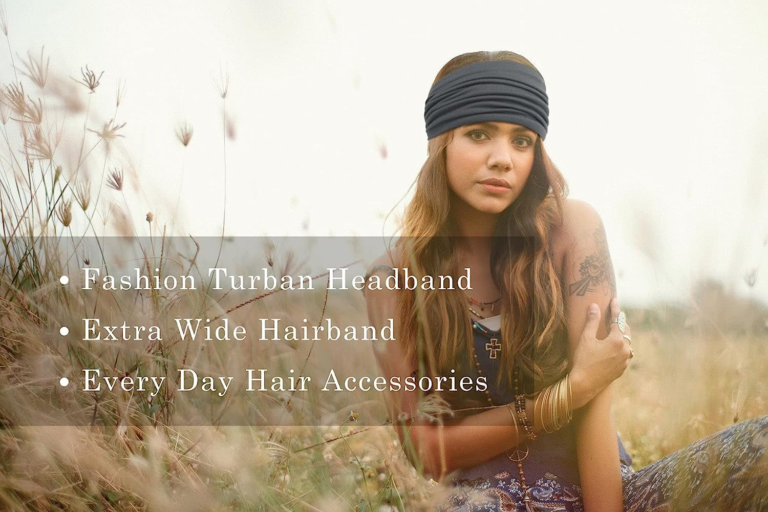 Boho Floral Headband Women Wrap Twist Knot Elastic Turban Hair Band  Hairband BN