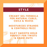Cantu Moisturizing Twist & Lock Gel with Shea Butter 13 Fl Oz