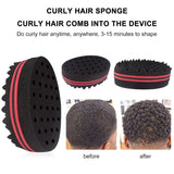 Hair Sponge Set: Curl Sponge Glove, Afro Hair Sponge Barber Brush, Metal Hair Pick Comb and Hair Twist Curl Comb for Hair Styling 