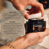 Conditioning Beard Balm for Men | Hydrates, Smooths, Adds Shine & Tames Flyaway Hair | Formulated with Non-Toxic Ingredients, Free of Parabens, Sulfates & Silicones | Vegan | 3Oz Jar